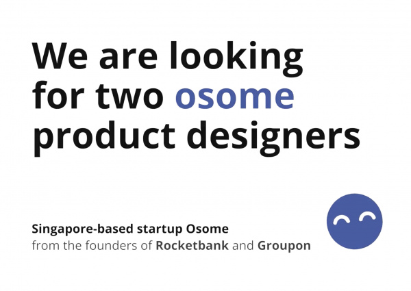 Osome ищет 2-х продуктовых дизайнеров