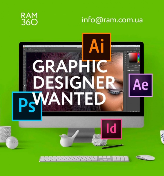 RAM 360 Agency ищет графического дизайнера