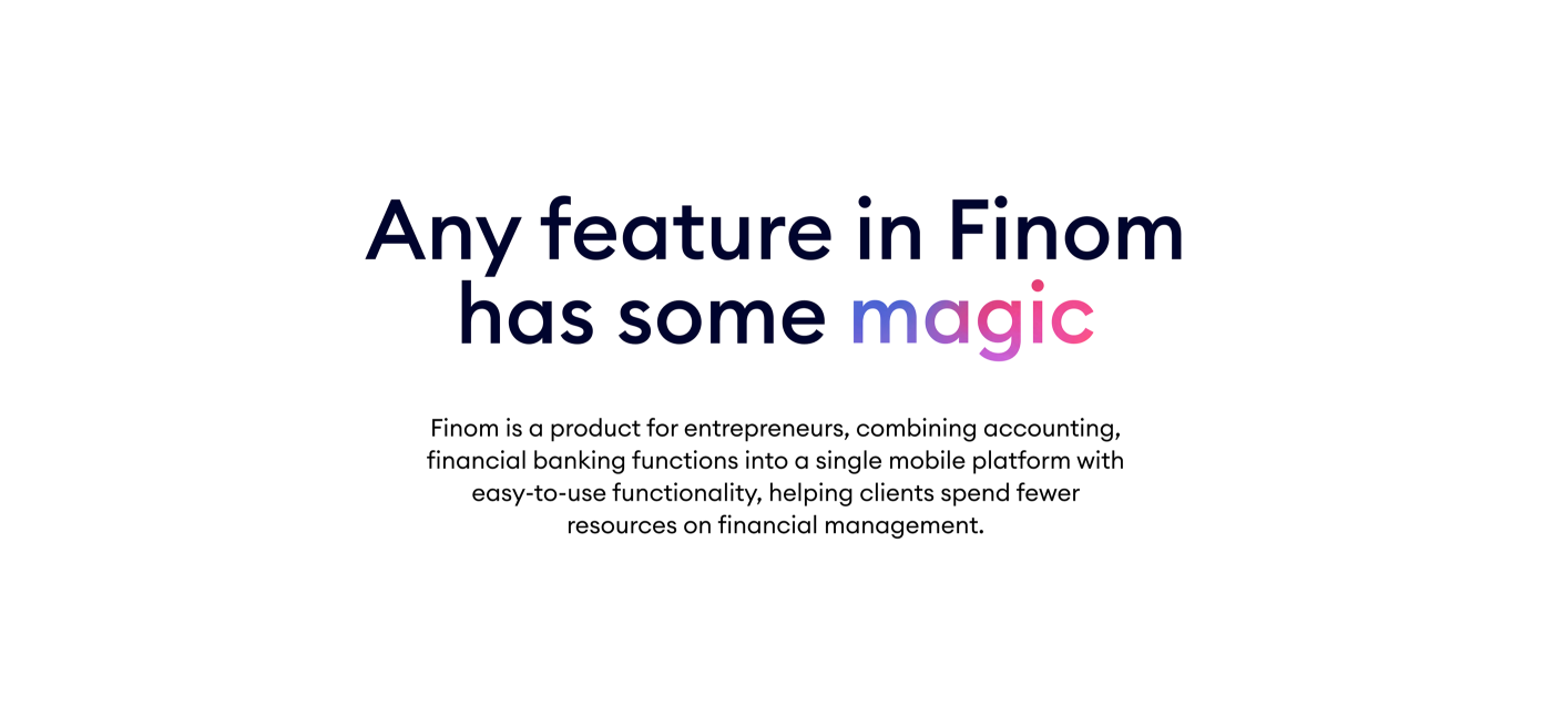 Дизайн финансового проекта Finom от Embacy