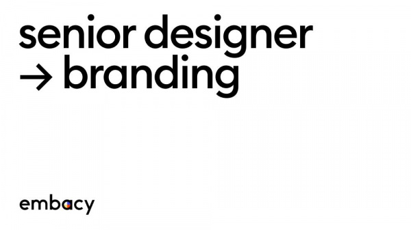 Embacy ищет senior-дизайнера на брендинг