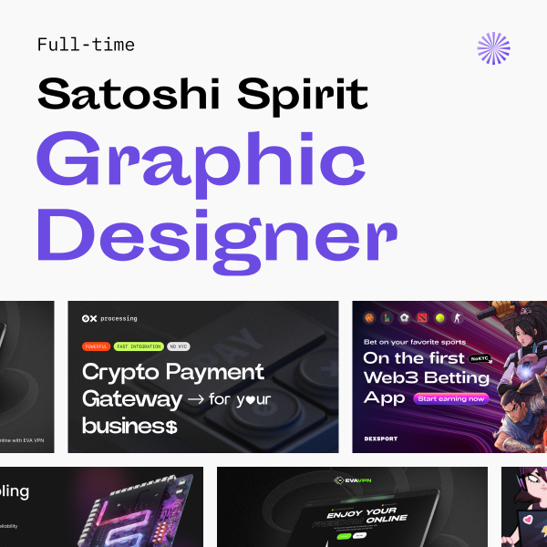 Satoshi Spirit ищет графического дизайнера