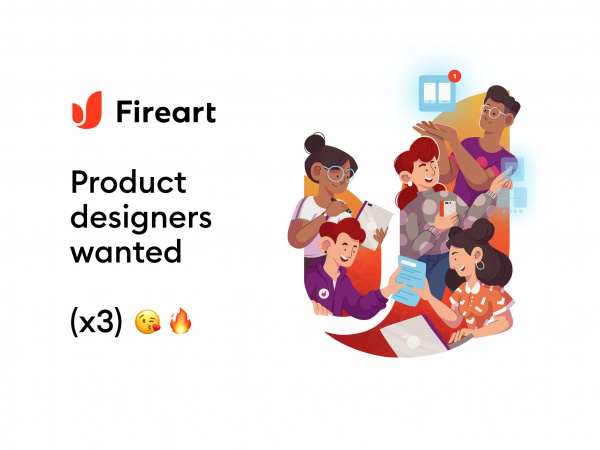 Fireart Studio ищет 3-х продуктовых дизайнеров