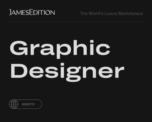 JamesEdition ищет графического дизайнера