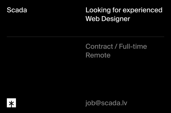 Scada ищет дизайнера сайтов